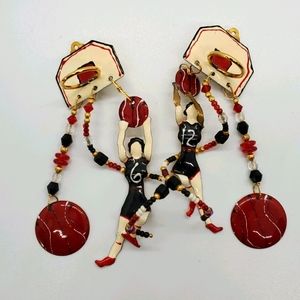 Lunch at The Ritz - Basketball Earrings